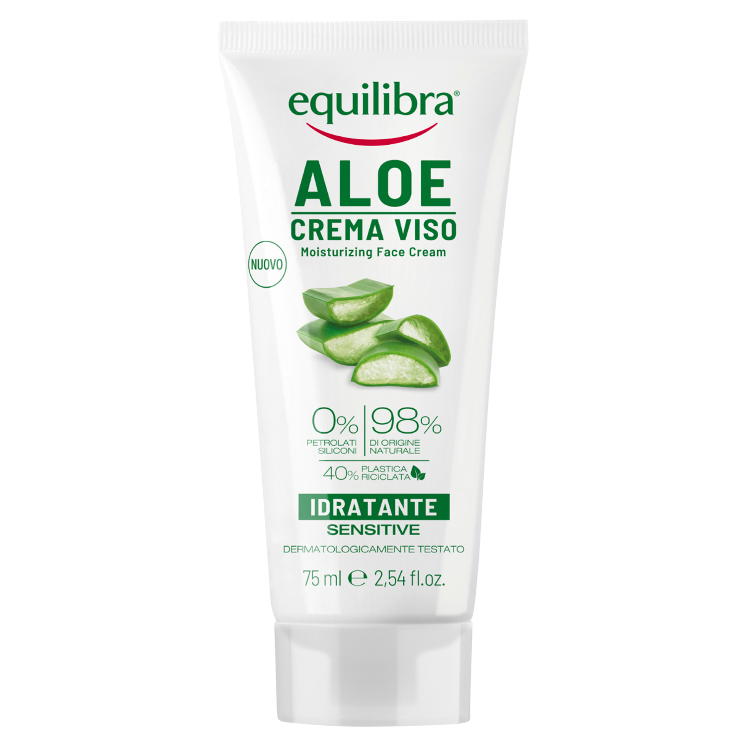 Nieznana Equilibra Aloe, nawilżający krem do twarzy, aloesowy, 75 ml