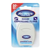 Beauty Formulas Active Oral Care, pęczniejąca nić dentystyczna z fluorem, miętowa, 50 m - miniaturka zdjęcia produktu