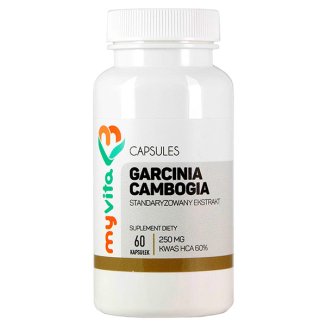 MyVita, Garcinia cambogia, ekstrakt HCA 250 mg, 60 kapsułek - zdjęcie produktu