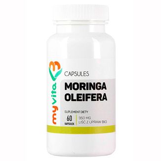 MyVita, Moringa oleifera liść 350 mg, 60 kapsułek KRÓTKA DATA MyVita, Moringa oleifera liść 350 mg, 60 kapsułek KRÓTKA DATA - zdjęcie produktu