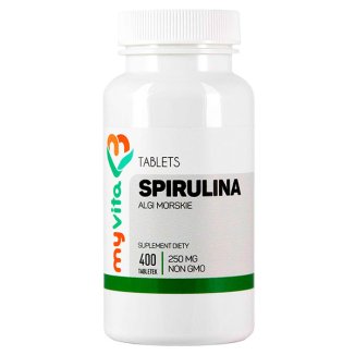 MyVita, Spirulina algi 250 mg, 400 tabletek - zdjęcie produktu