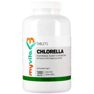 MyVita Chlorella, rozerwane ściany komórkowe, 1000 tabletek - zdjęcie produktu