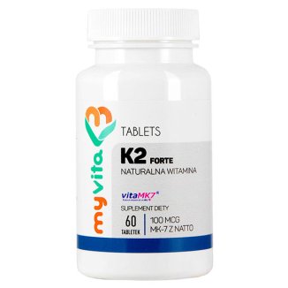 MyVita, Witamina K2 MK-7 z natto 100 mcg, 60 tabletek - zdjęcie produktu