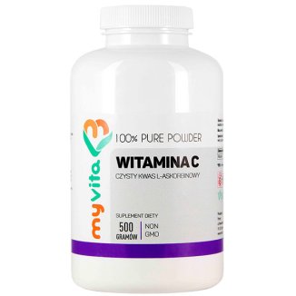 MyVita Witamina C 1000 mg, czysty kwas L-askorbinowy, 500 g - zdjęcie produktu