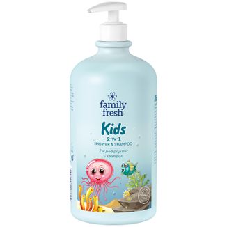 Family Fresh, żel pod prysznic i szampon 2w1 dla dzieci, Kids, 1 l - zdjęcie produktu