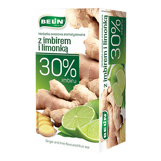 Belin Herbatka owocowa aromatyzowana z imbirem i limonką, 2 g x 20 saszetek USZKODZONE OPAKOWANIE - zdjęcie produktu