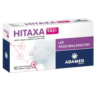 Hitaxa Fast 5 mg, 10 tabletek ulegających rozpadowi w jamie ustnej - miniaturka  zdjęcia produktu