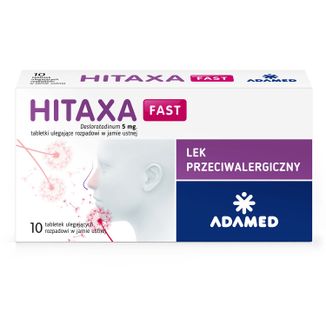 Hitaxa Fast 5 mg, 10 tabletek ulegających rozpadowi w jamie ustnej - zdjęcie produktu