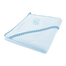 Bocioland, okrycie kąpielowe, 80 x 80 cm, bawełna 100%, ręcznik z kapturkiem, kolor niebieski, 1 sztuka - miniaturka  zdjęcia produktu