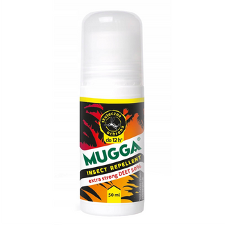 Mugga Insect Repellent, preparat na komary tropikalne, roll-on, DEET 50%, 50 ml - zdjęcie produktu