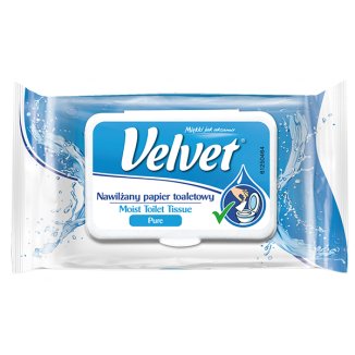 Velvet Pure, papier toaletowy nawilżany, z klipsem, 42 sztuki - zdjęcie produktu