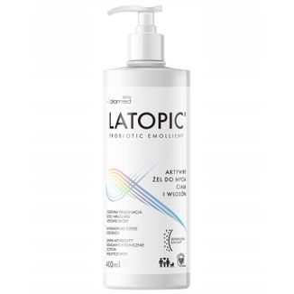 Latopic Probiotic Emollient, aktywny żel do mycia ciała i włosów, od 1 dnia życia, 400 ml - zdjęcie produktu