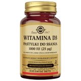 Solgar Witamina D3 1000 IU, 100 pastylek do ssania KRÓTKA DATA - miniaturka zdjęcia produktu