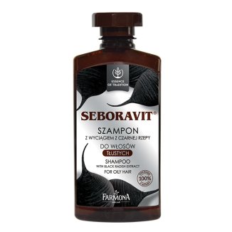 Farmona Seboravit, szampon z wyciągiem z czarnej rzepy do włosów tłustych, 330 ml - zdjęcie produktu