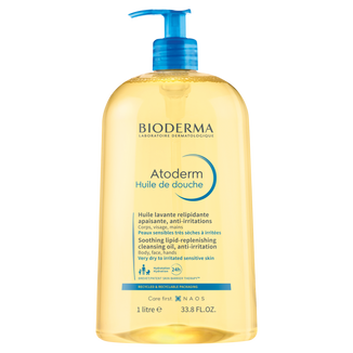 Bioderma Atoderm Huile de Douche, nawilżający olejek do kąpieli i pod prysznic, od 1 dnia życia, 1 l - zdjęcie produktu