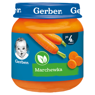 Gerber Obiadek, marchewka, po 4 miesiącu, 125 g - zdjęcie produktu