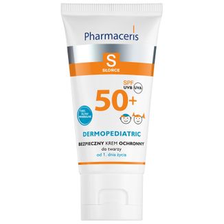 Pharmaceris S, bezpieczny krem ochronny do twarzy dla dzieci od urodzenia, SPF 50+, 50 ml - zdjęcie produktu