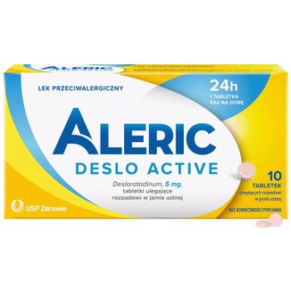 Aleric Deslo Active 5 mg, 10 tabletek ulegających rozpadowi w jamie ustnej - zdjęcie produktu