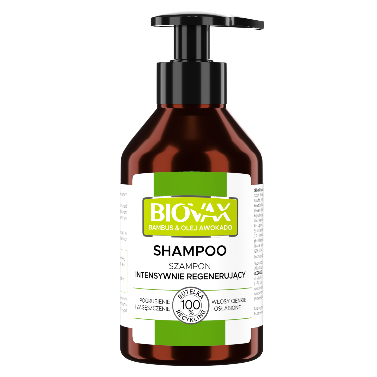Biovax Biovax, intensywnie regenerujący szampon, bambus i olej awokado, 200 ml