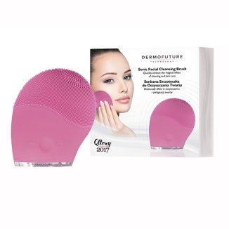 DermoFuture, szczoteczka soniczna do oczyszczania twarzy, różowa - zdjęcie produktu