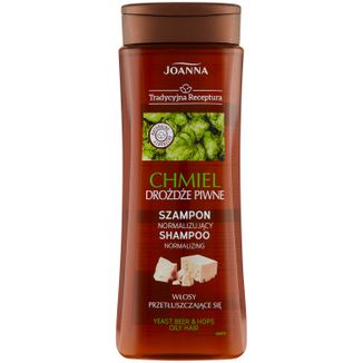 Joanna Tradycyjna Receptura, szampon do włosów, drożdże piwne i chmiel, 300 ml - zdjęcie produktu