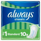 Always Classic, podpaski, Standard, 10 sztuk - miniaturka zdjęcia produktu