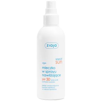 Ziaja Sopot Sun, mleczko nawilżające, spray, SPF 30, 170 ml - zdjęcie produktu