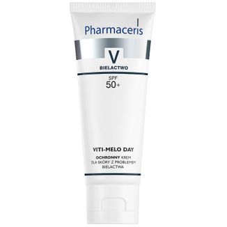 Pharmaceris V Viti-Melo Day, ochronny krem dla skóry z problemem bielactwa, na dzień, SPF 50+, 75 ml - zdjęcie produktu