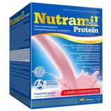Olimp Nutramil Complex Protein, preparat odżywczy, smak truskawkowy, 72 g x 6 saszetek USZKODZONE OPAKOWANIE - miniaturka zdjęcia produktu
