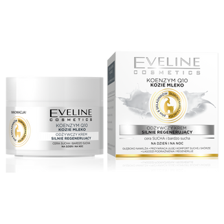 Eveline Cosmetics, odżywczy krem silnie regenerujący Koenzym Q10 + Kozie mleko, cera sucha i bardzo sucha, 50 ml - zdjęcie produktu