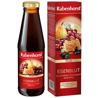 Rabenhorst, napój owocowo-ziołowy z żelazem i witaminami, 450 ml - zdjęcie produktu