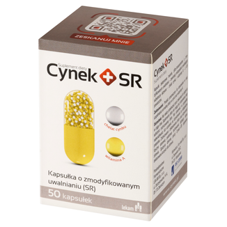 Cynek + SR, 50 kapsułek o przedłużonym uwalnianiu - zdjęcie produktu