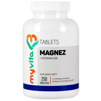 MyVita Magnez + Witamina B6, 250 tabletek - zdjęcie produktu