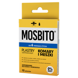 Mosbito, plastry odstraszające komary i meszki, 12 sztuk - miniaturka zdjęcia produktu