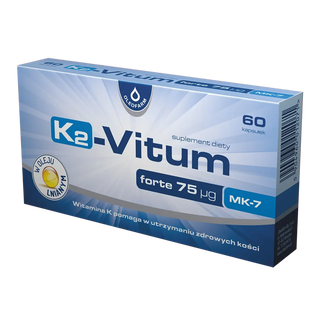 K2-Vitum Forte 75 µg, witamina K2 MK-7, 60 kapsułek - zdjęcie produktu