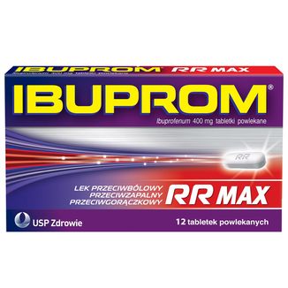 Ibuprom RR Max 400 mg, 12 tabletek powlekanych - zdjęcie produktu