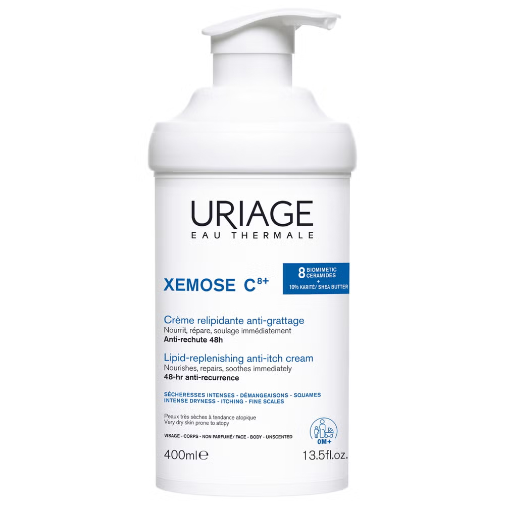 Uriage Xemose C8+, Creme für die Haut sehr trocken, 400 ml