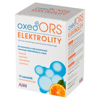 Oxeo ORS Elektrolity, smak pomarańczowy, 4,2 g x 10 saszetek - zdjęcie produktu