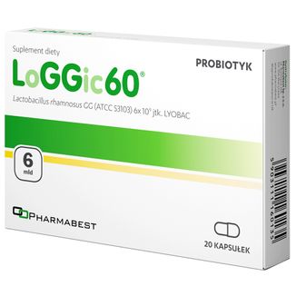 Pharmabest LoGGic60, 20 kapsułek USZKODZONE OPAKOWANIE - zdjęcie produktu