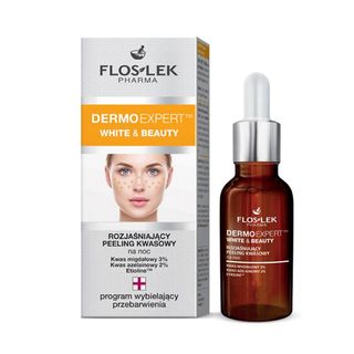 Flos-Lek DermoExpert White & Beauty, rozjaśniający peeling kwasowy na noc, 30 ml - miniaturka  zdjęcia produktu