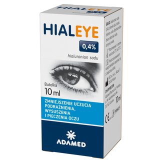 Hialeye 0,4%, nawilżające krople do oczu, 10 ml USZKODZONE OPAKOWANIE - zdjęcie produktu