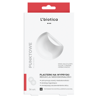 L'Biotica Home Spa, punktowe plasterki na wypryski, 3 x 12 sztuk - zdjęcie produktu