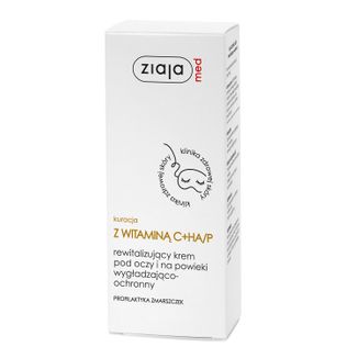 Ziaja Med Profilaktyka Zmarszczek, rewitalizujący krem pod oczy i na powieki wygładzająco-ochronny, 15 ml USZKODZONE OPAKOWANIE - zdjęcie produktu