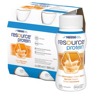 Resource Protein, preparat odżywczy, smak morelowy, 4 x 200 ml USZKODZONE OPAKOWANIE - zdjęcie produktu