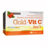 Olimp Gold-Vit C Junior, smak malinowy, 15 saszetek - miniaturka zdjęcia produktu