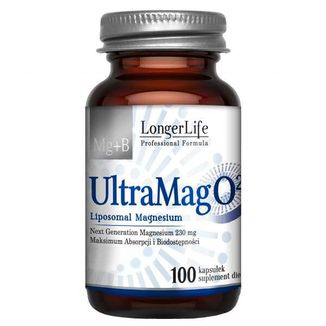 Longer Life UltraMag, liposomalny magnez 230 mg, 100 kapsułek - zdjęcie produktu