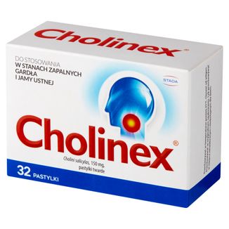 Cholinex 150 mg, 32 pastylki do ssania KRÓTKA DATA - zdjęcie produktu