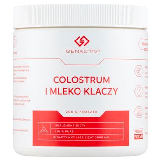 Genactiv Colostrum i Mleko Klaczy, proszek, 200 g - zdjęcie produktu