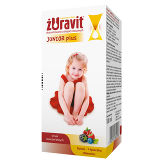 Żuravit Junior Plus, syrop, dla dzieci powyżej 3 roku, smak owoców leśnych, 100 ml - zdjęcie produktu