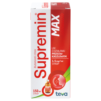 Supremin Max 1,5 mg/ ml, syrop od 3 lat, 150 ml KRÓTKA DATA - zdjęcie produktu